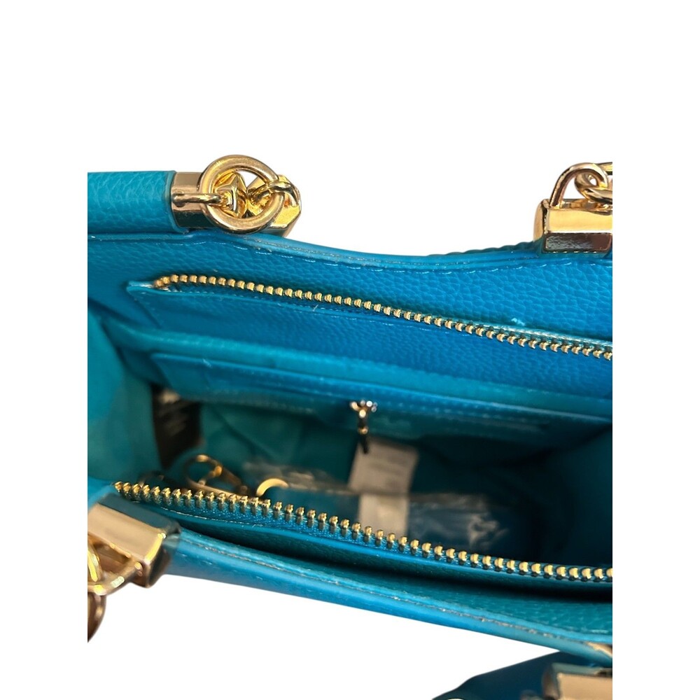 Bebe Los Angeles Fabiola Top Handle Crossbody Bag Purse Blue Card Holder NWT - Picture 6 of 7